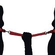 Kajdanki na nogi BDSM z łącznikiem. Regulowane, czerwone, do bondage. - 3