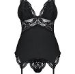 810-COR-1 gorset i stringi czarny S/M - 3