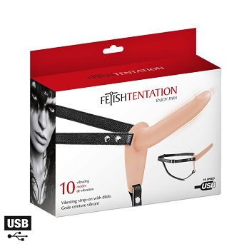 Strap on na pasach. Penis z wibracjami. Strap-on with dildo, USB