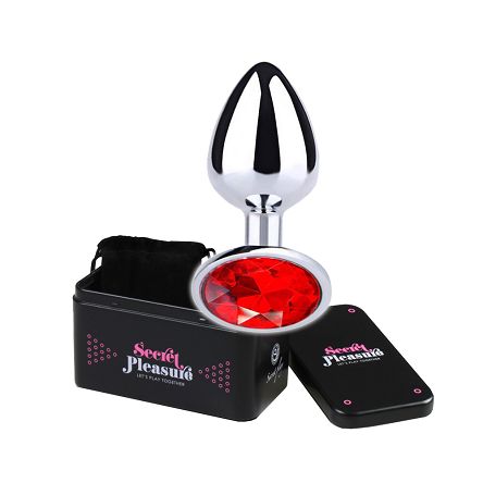 Metal Butt Plug Red rozmiar S