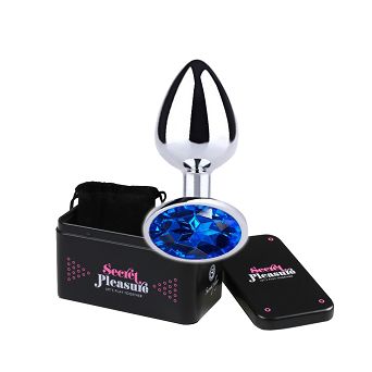 Metal Butt Plug Blue rozmiar S